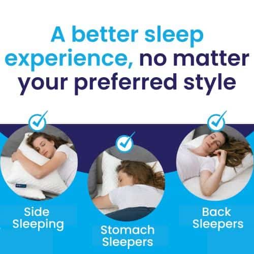 Sidney Sleep Pillow for Side and Back Sleepers - Comfort for Neck and Shoulder Pain - Adjustable and Customizable Shredded Memory Foam Filling - King Size - Additional Foam Fill Included (Grey)