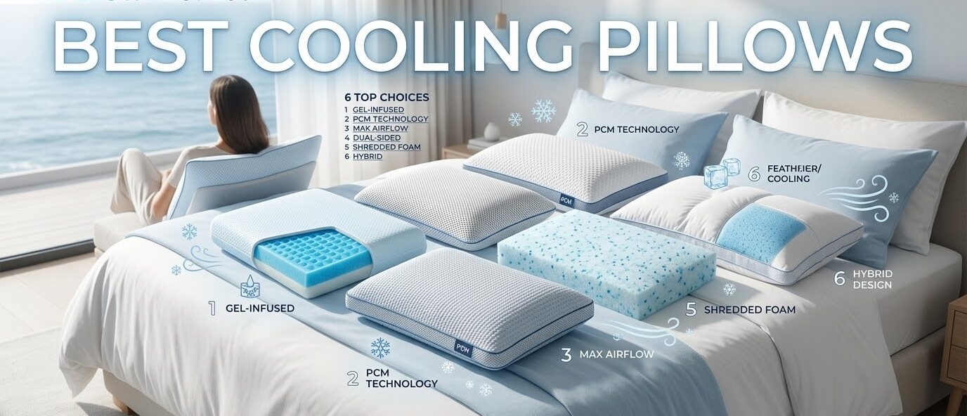 Top 6 Best Cooling Pillows for Hot Sleepers (2026) โ Tested & Ranked