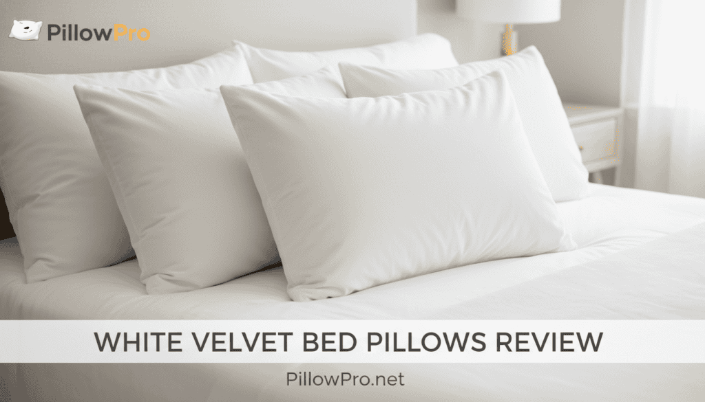 White Velvet Bed Pillows Review